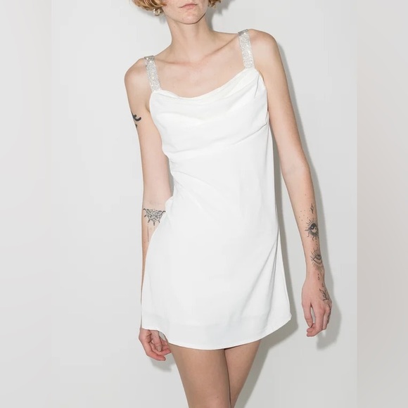 De La Vali Dresses & Skirts - De La Vali Mojito Diamante Mini Dress in White